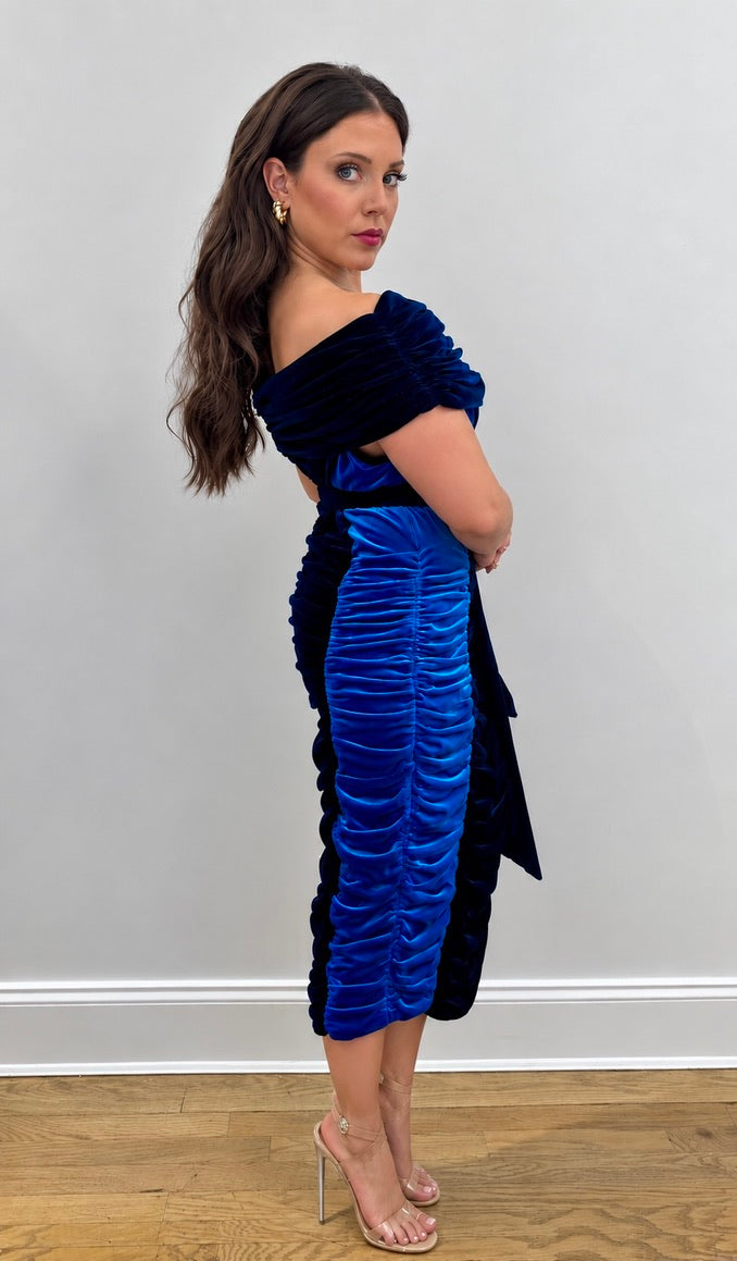 Tornado Velvet Wrap Dress
