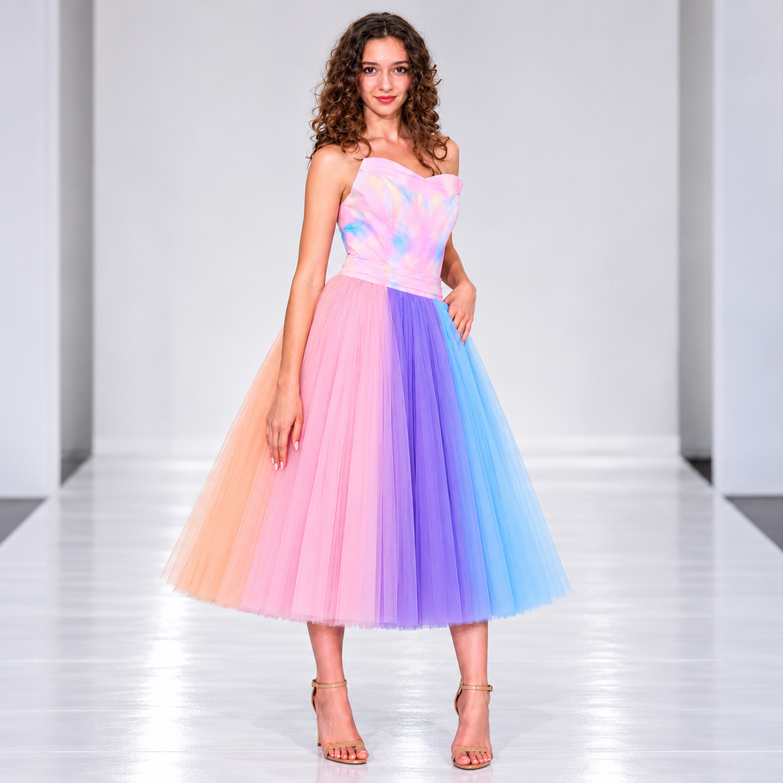Rainbow Tulle Dress