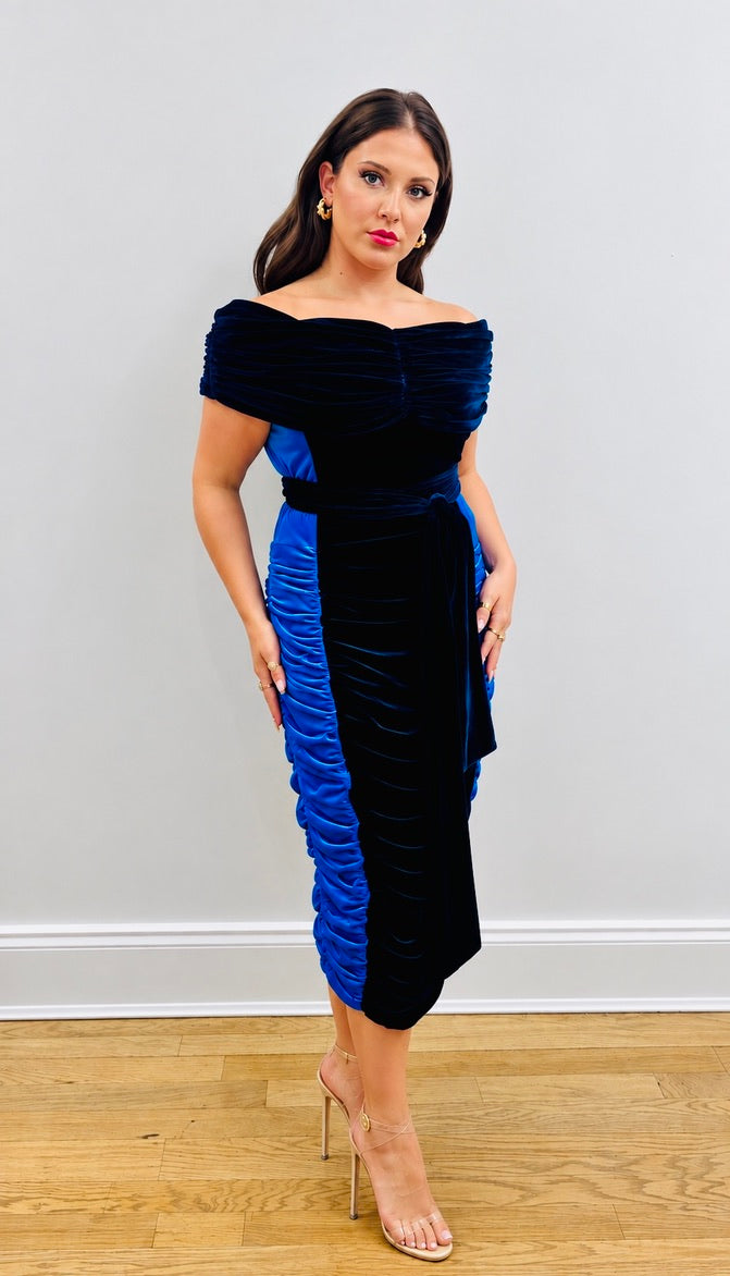 Tornado Velvet Wrap Dress