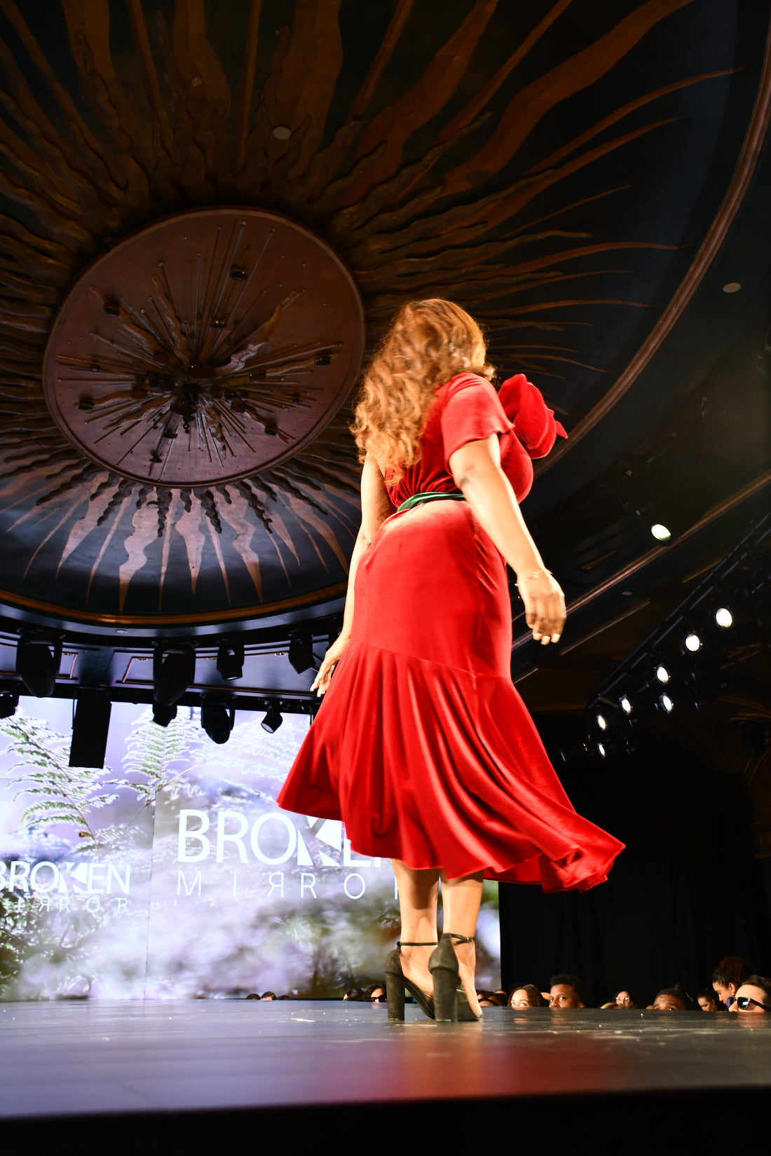 Roses Red Velvet Dress