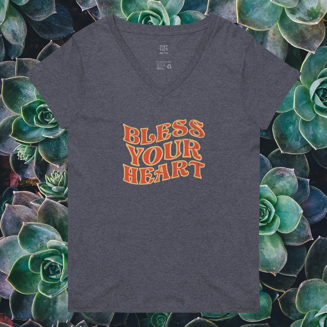 Bless Your Heart Recycled V-neck Tee