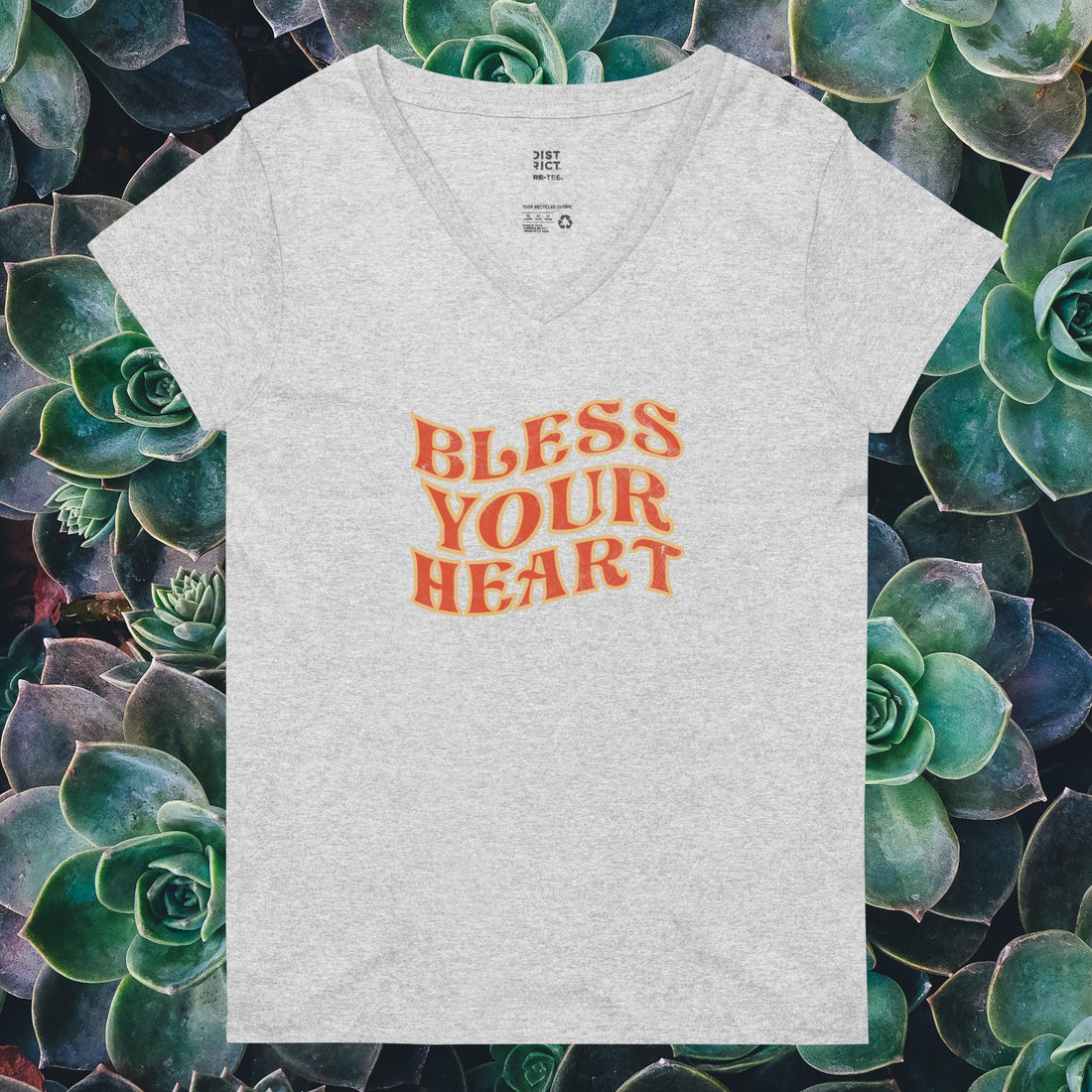 Bless Your Heart Recycled V-neck Tee